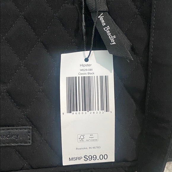 Vera Bradley Hipster Crossbody, Classic Black - Picture 8 of 9